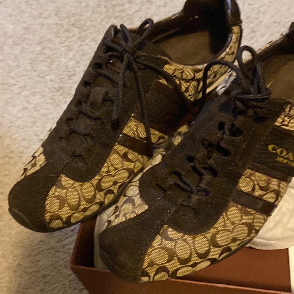 Remonna khaki/chestnut Coach sneaker - Picture 3 of 5